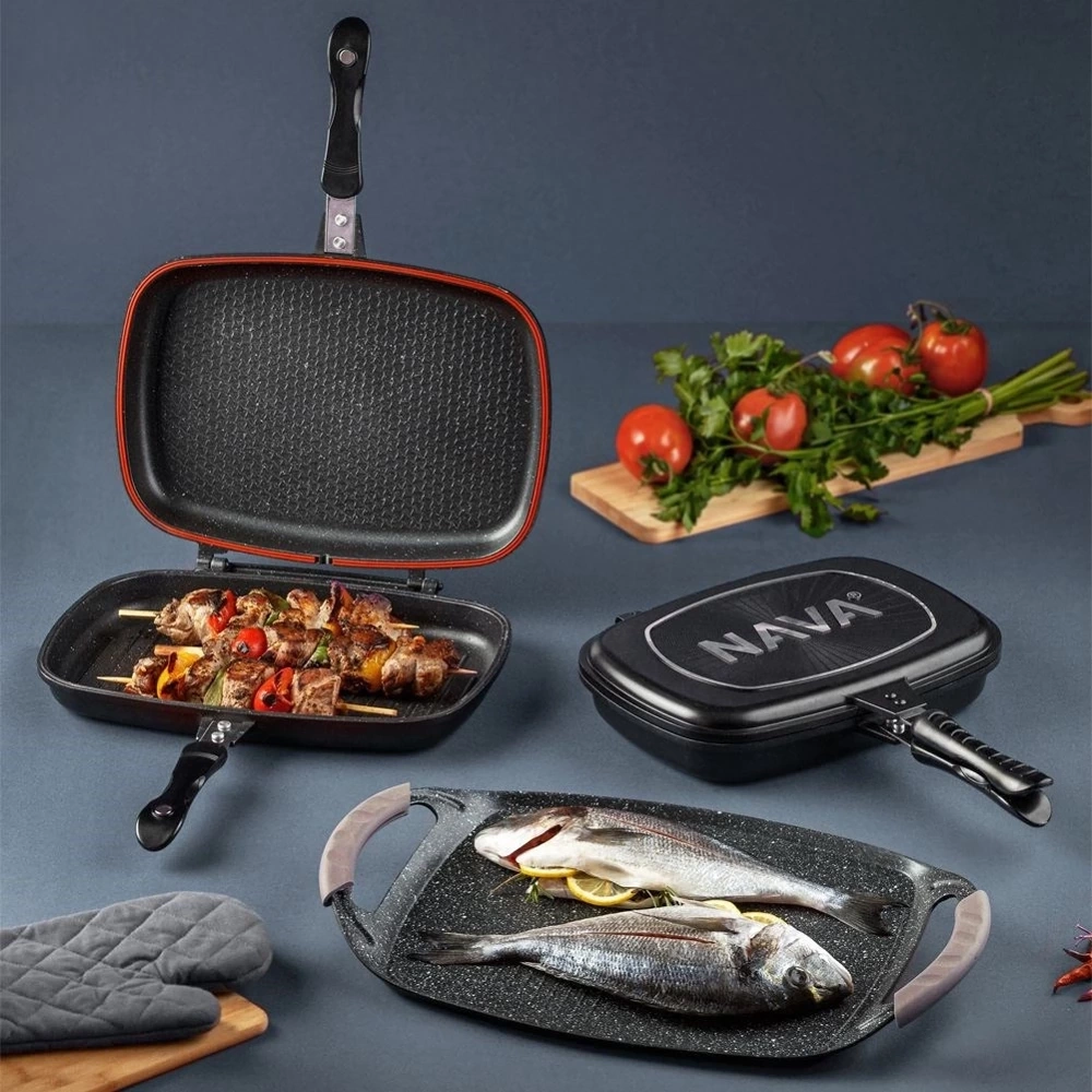 Patelnia do grillowania granitowa dwustronna FUNTZIO 32 cm