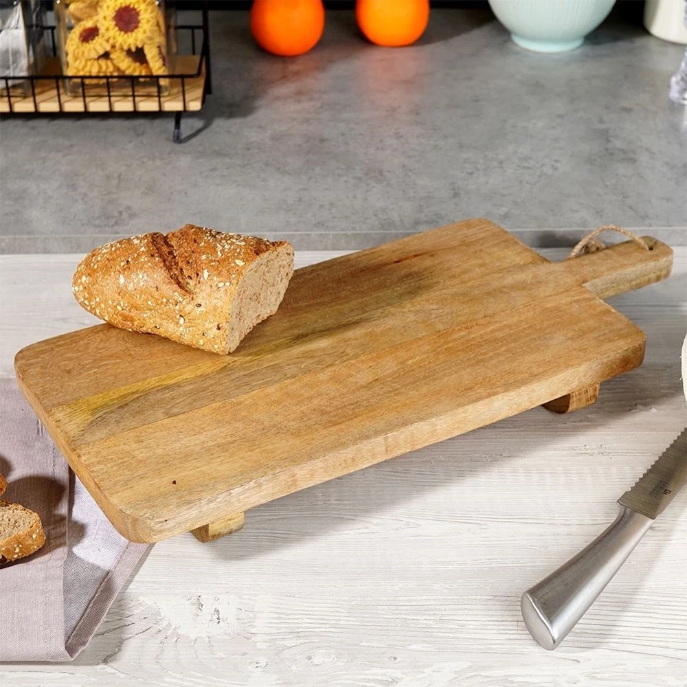 Deska do serwowania drewniana na nóżkach MANGO 50x21 cm