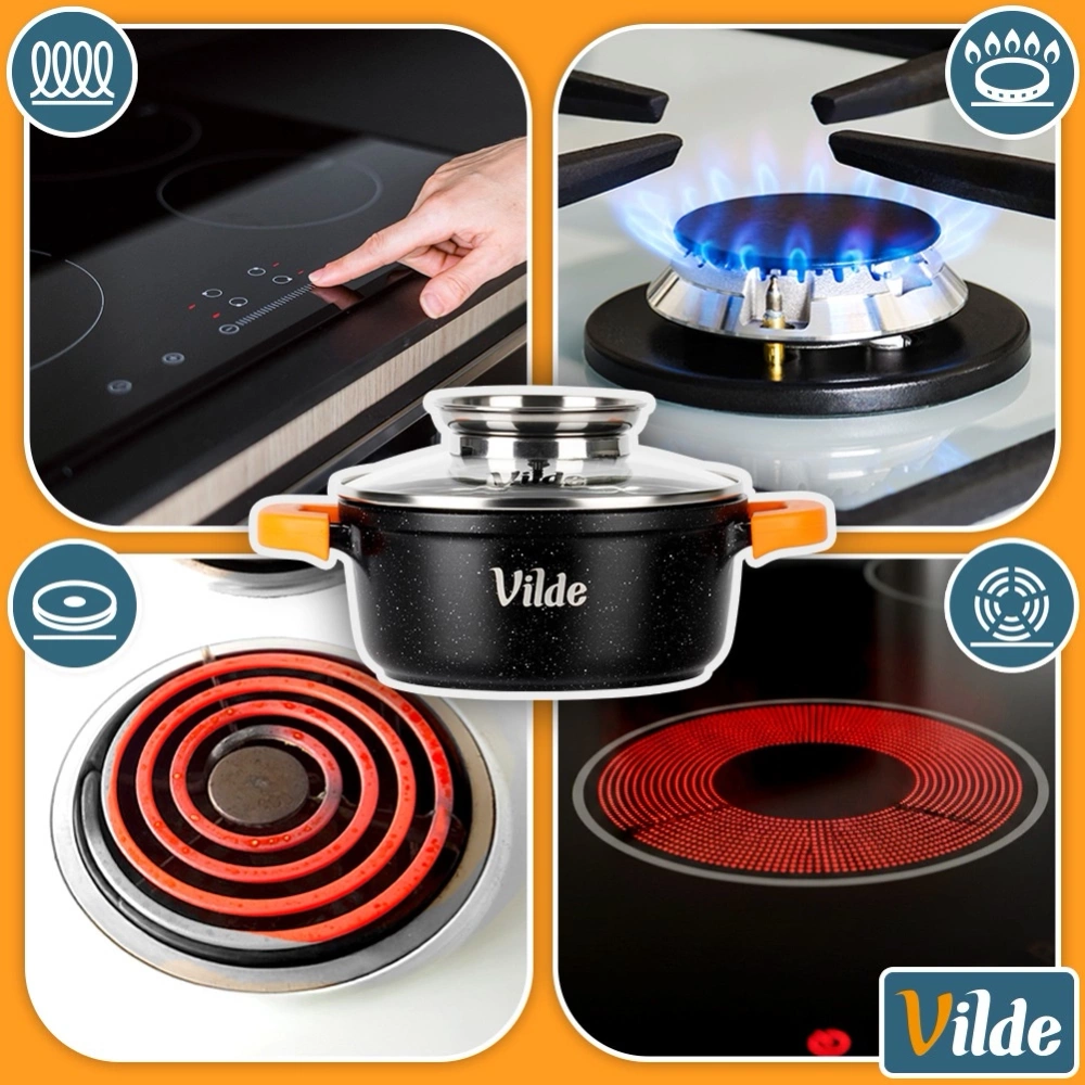 Garnek granitowy ze szklaną pokrywką TERRUNA AROMA 16 cm, 1,2 l