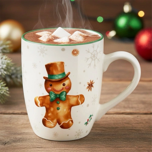 Kubek porcelanowy piernikowy ludzik 320 ml