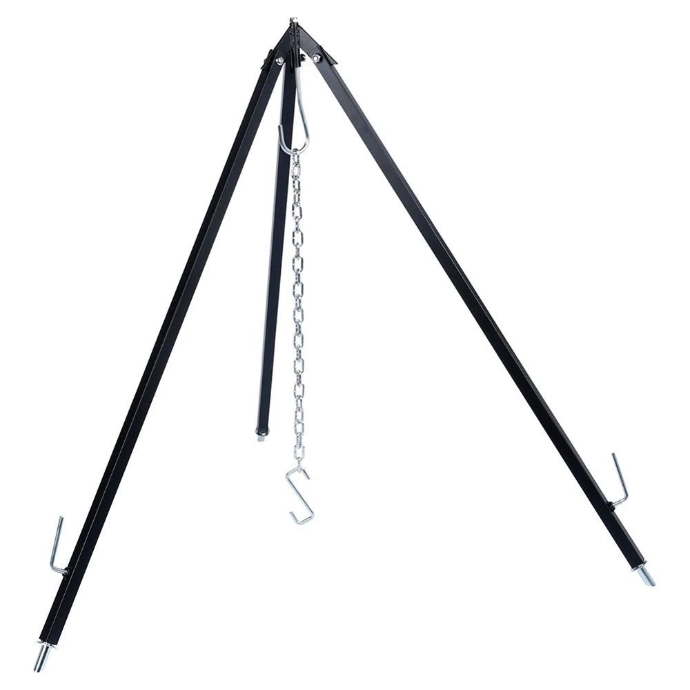 Stojak na kociołek, ruszt grillowy stalowy regulowany trójnóg 150 cm