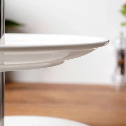 Patera porcelanowa biała 3-piętrowa 25,5 cm