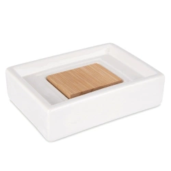 Mydelniczka dolomitowa drewniana biała