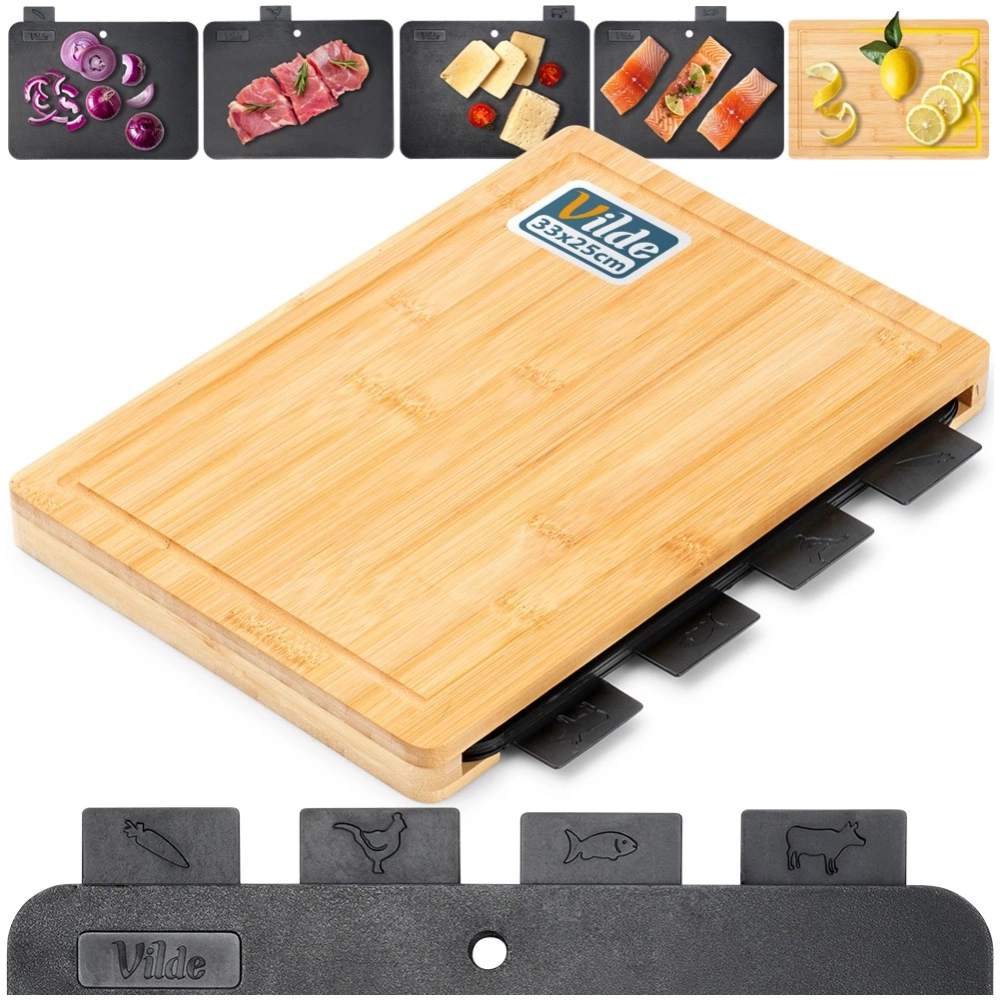 Deski do krojenia ze stojakiem 5 el.