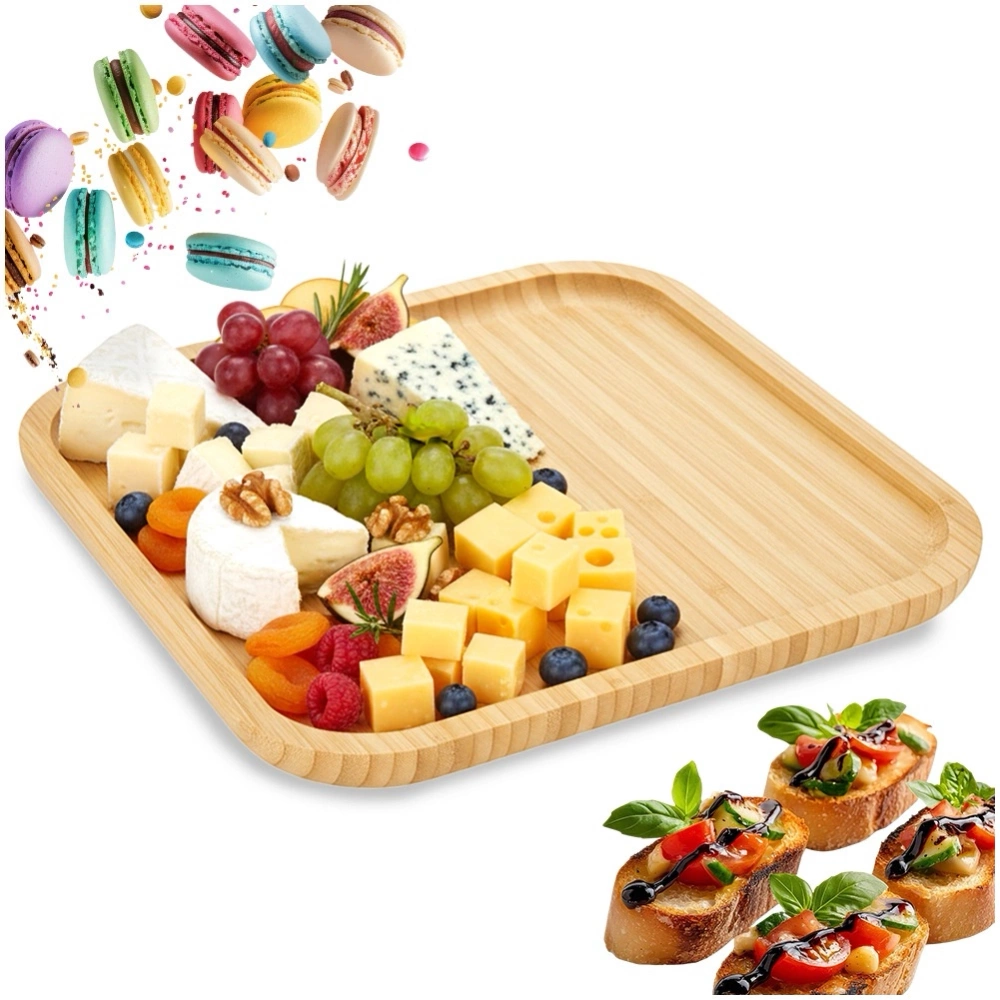 Taca do serwowania bambusowa 25x25 cm