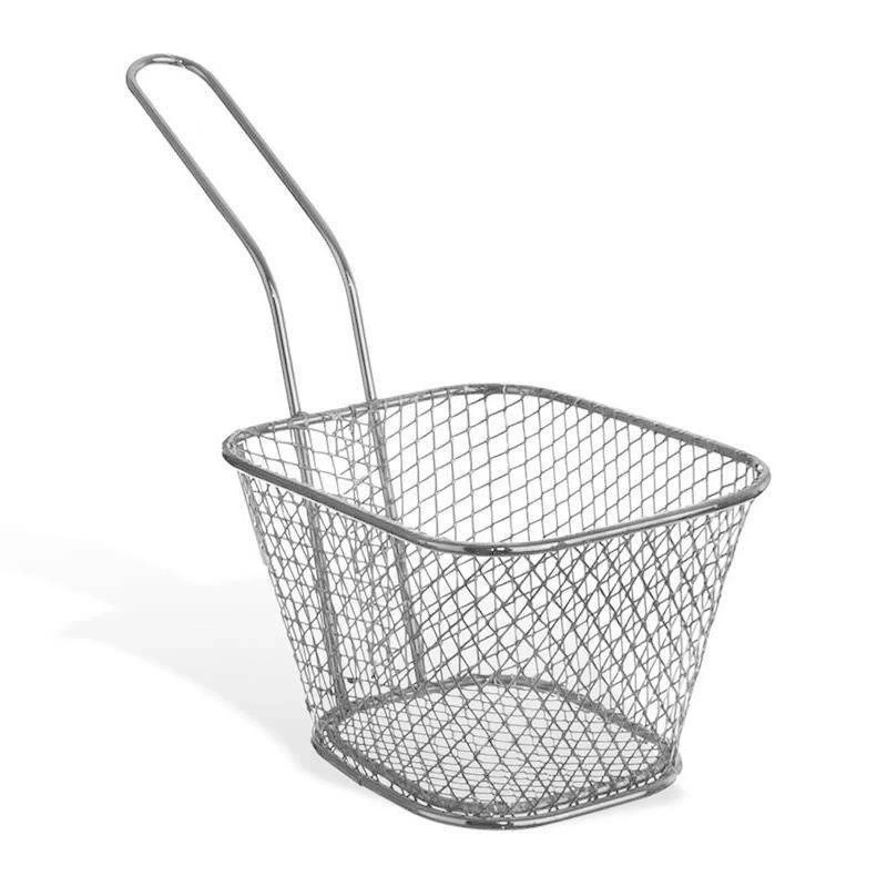 Koszyk na frytki srebrny 19x8x13,5 cm