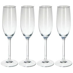 Kieliszki do szampana szklane 210 ml 4 szt.