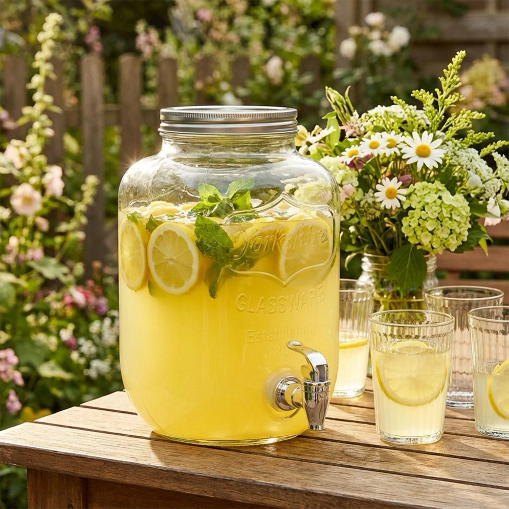 Słój do napojów z kranikiem szklany 4 l