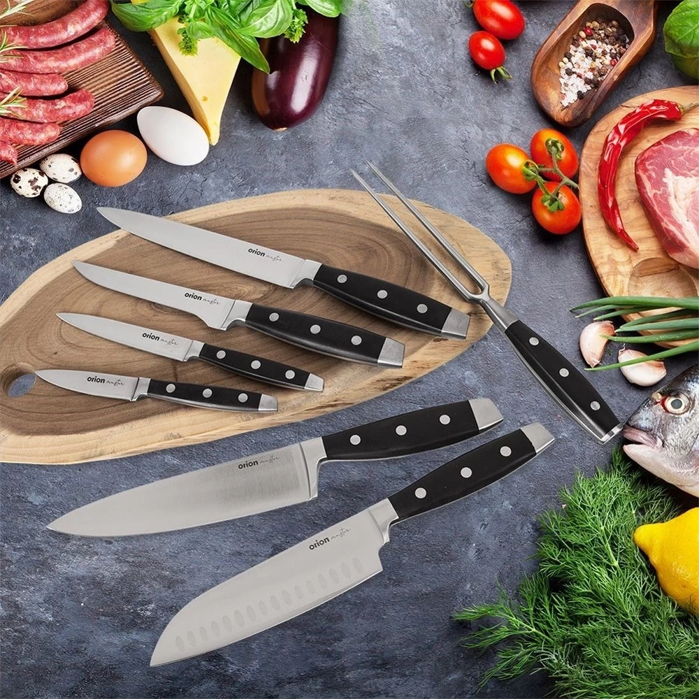 Nóż Santoku stalowy MASTER 33 cm
