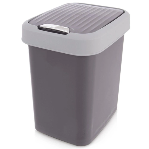 Kosz na śmieci plastikowy szary 12 l