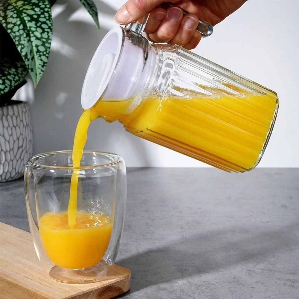 Dzbanek szklany z pokrywką 650 ml