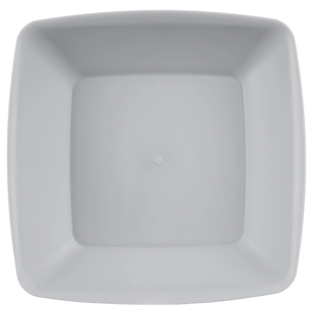 Talerze obiadowe głębokie plastikowe szare SANDY 17,5 cm, 500 ml 6 szt.