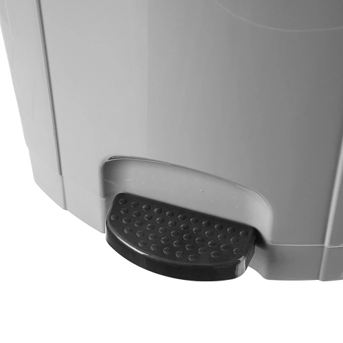 Kosz na śmieci z pedałem plastikowy szary 50 l