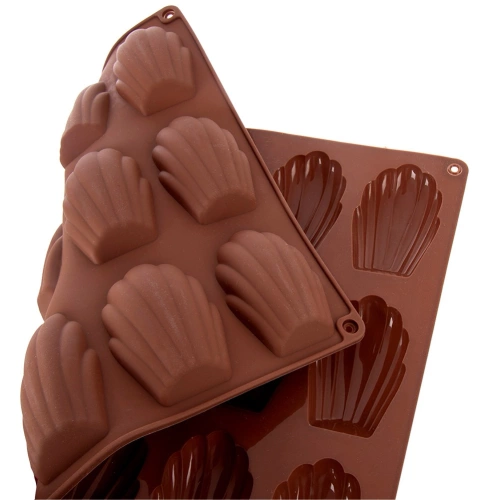 Forma do ciastek silikonowa brązowa muszelki 32x24,5x2 cm