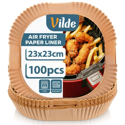 Wkład do frytkownicy Air Fryer beztłuszczowej papierowy kwadratowy 23x23 cm 100 szt.