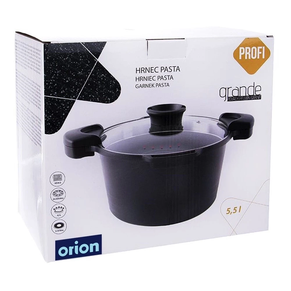 Garnek granitowy z pokrywką do odcedzania GRANDE 24 cm, 5,5 l