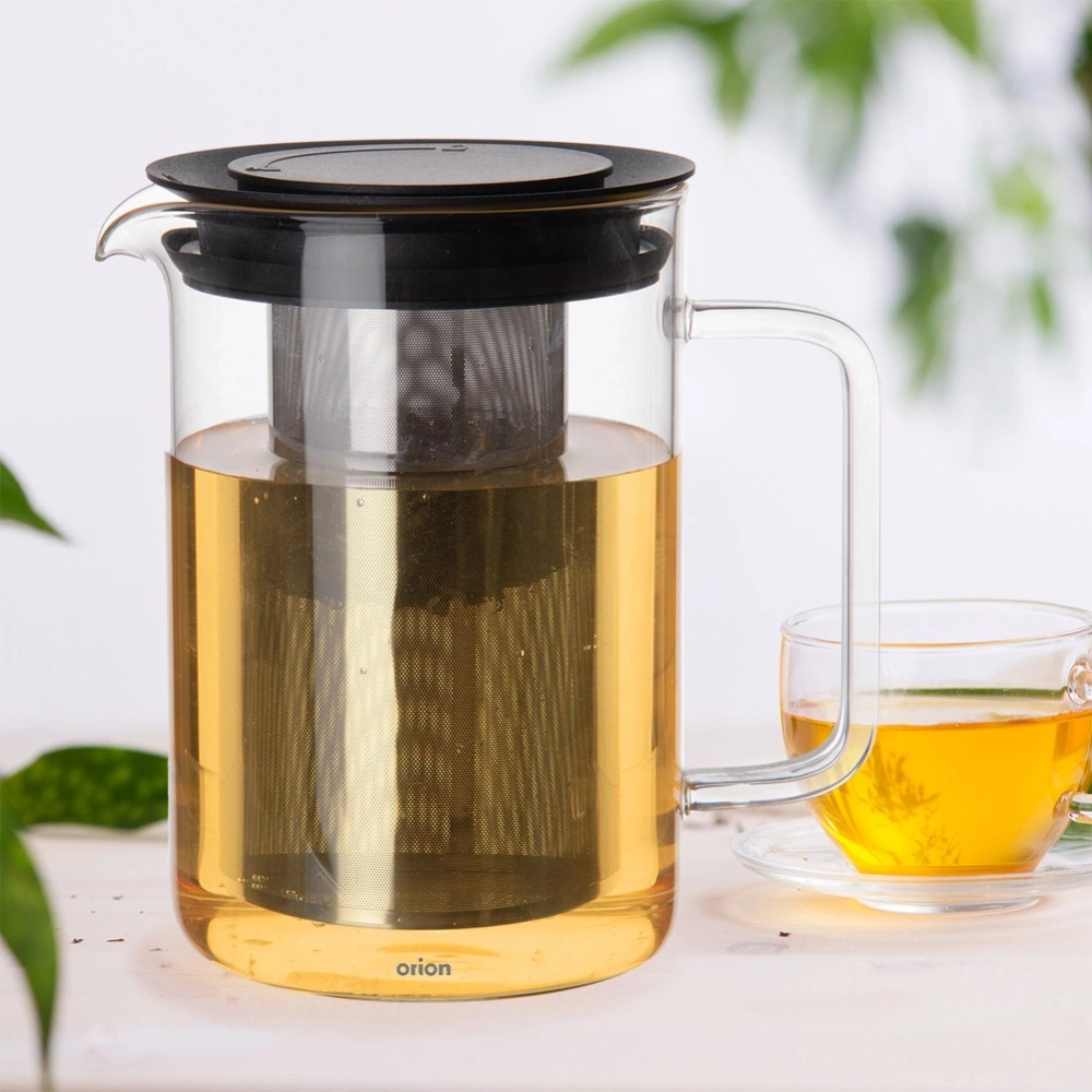 Dzbanek z zaparzaczem do herbaty szklany żaroodporny 1,55 l