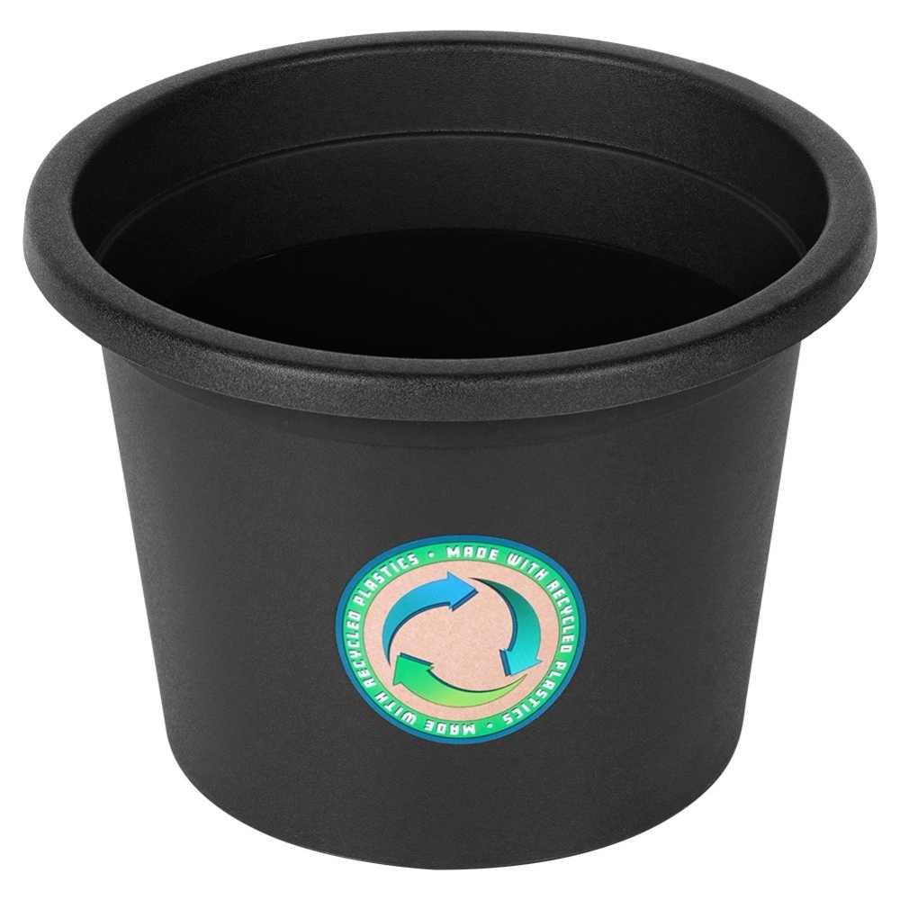 Doniczka ogrodowa plastikowa czarna okrągła 23 cm