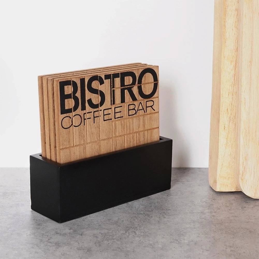 Podstawki pod kubek ze stojakiem BISTRO 5 el.