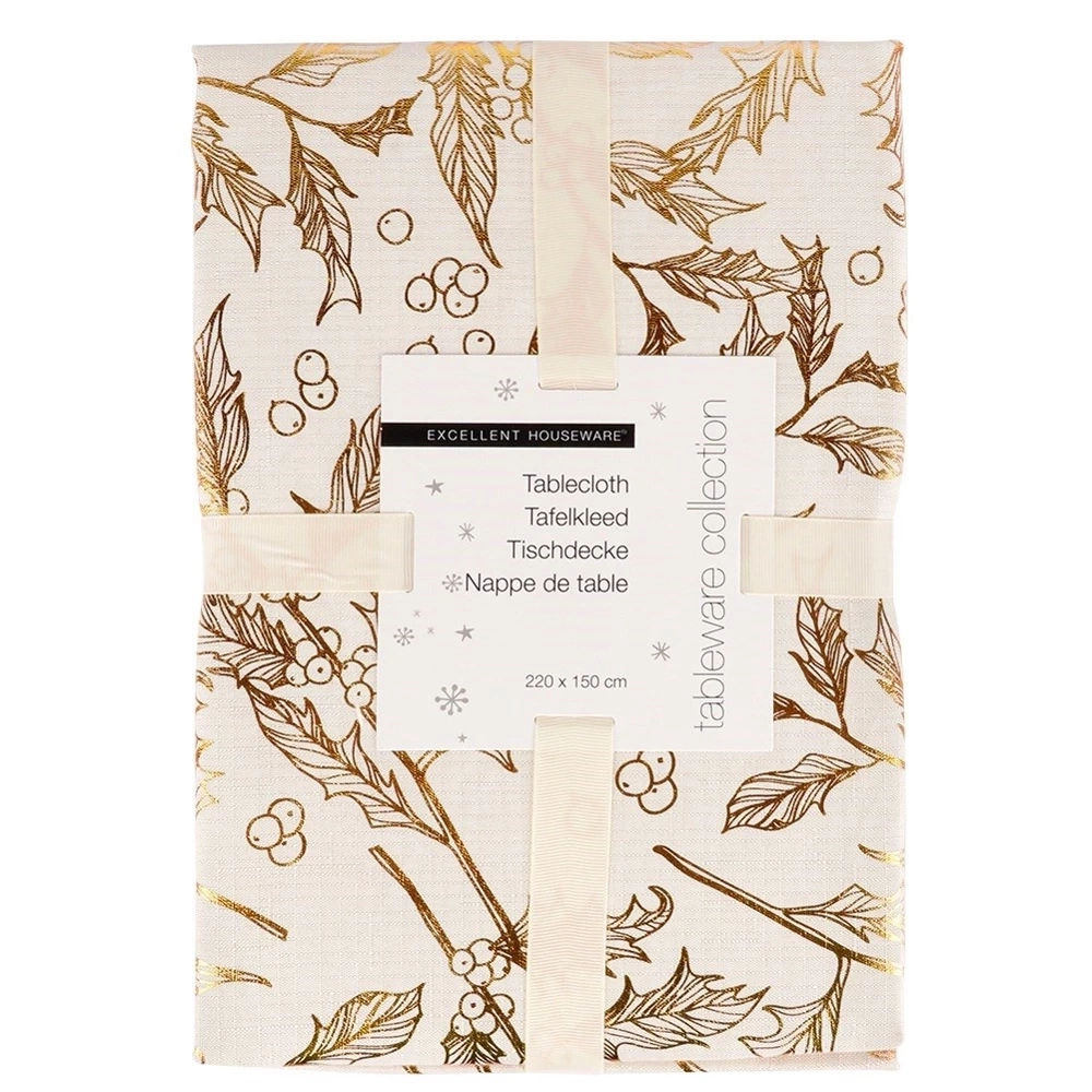 Obrus świąteczny plamoodporny 220x150 cm