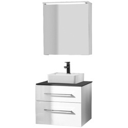 Zestaw mebli łazienkowych z serii Oxford biały umywalka 41 cm Fackelmann