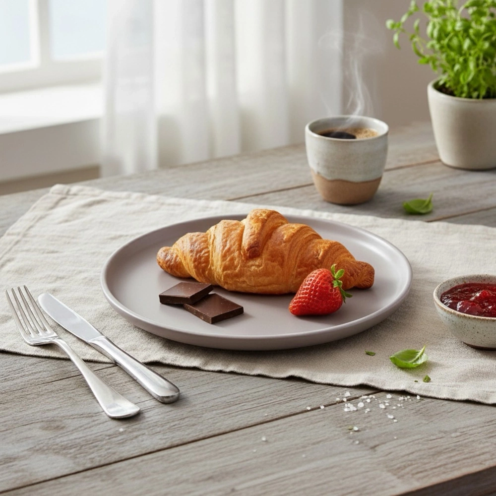 Talerz deserowy ceramiczny szary SKANDI 20,5 cm