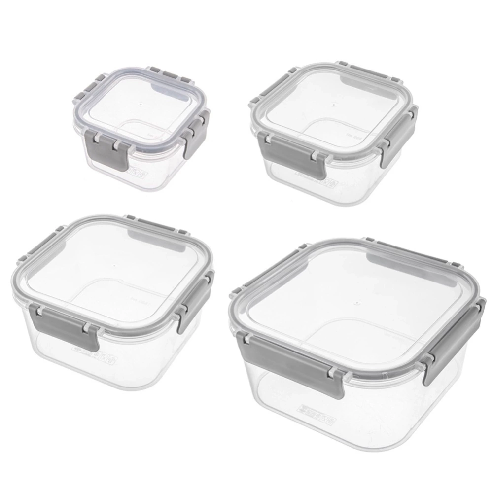 Pojemniki na żywność z pokrywką i uszczelką 4 szt.