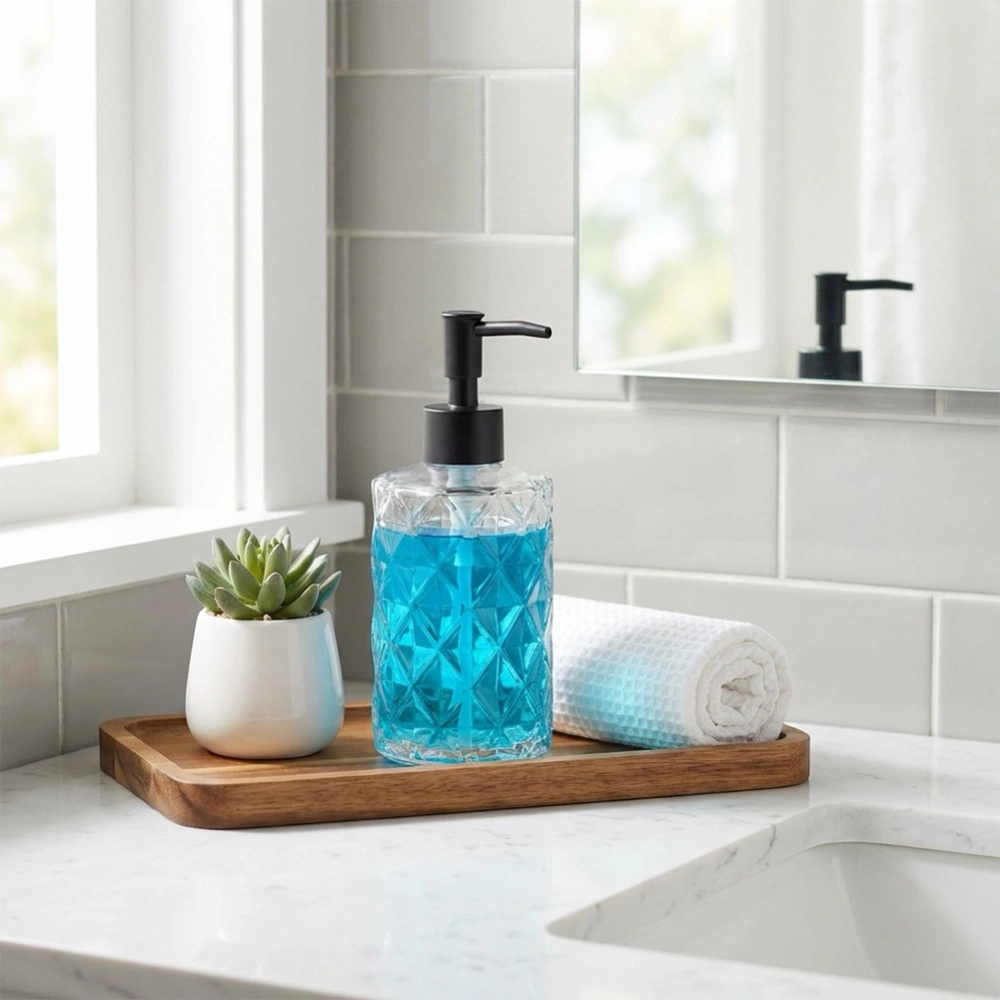 Dozownik do mydła szklany 330 ml