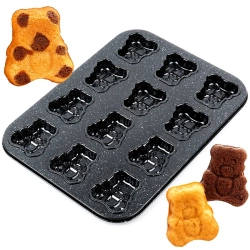 Forma do ciastek granitowa misie 35x26,5 cm