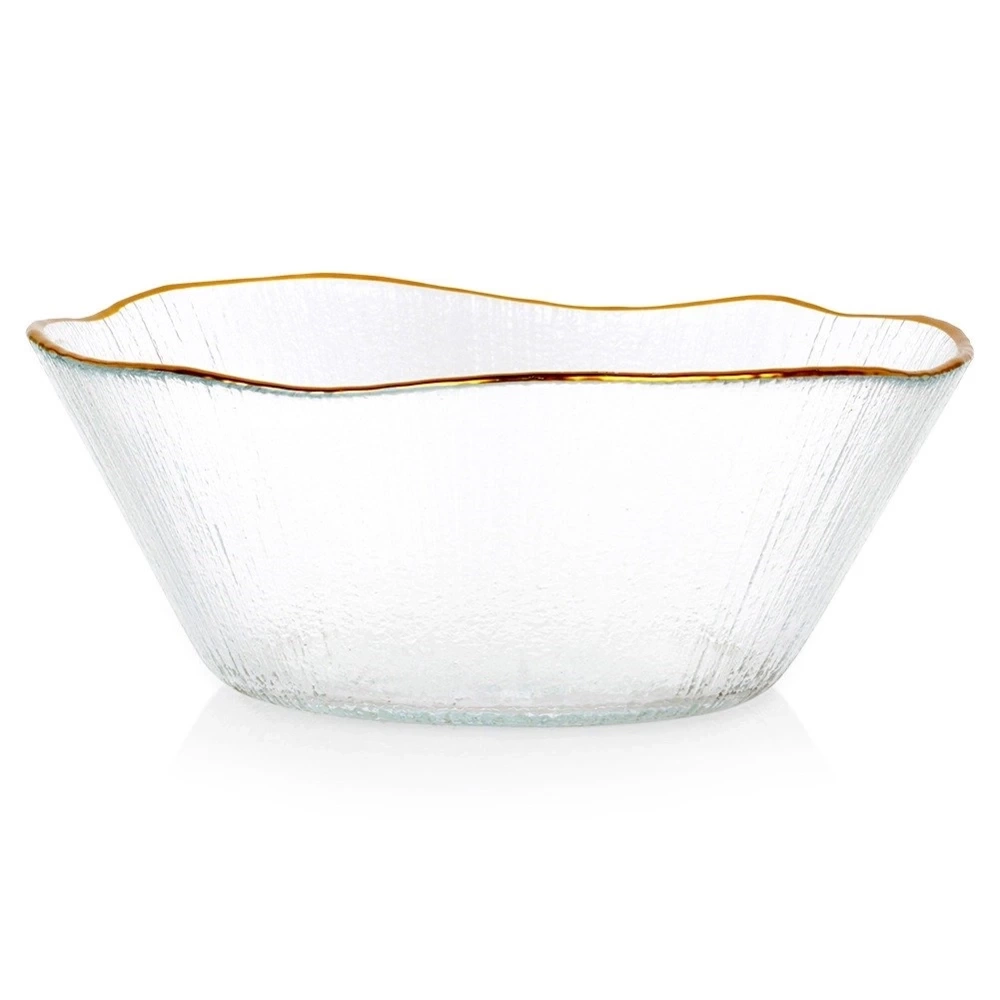 Miska szklana złota 15 cm, 500 ml
