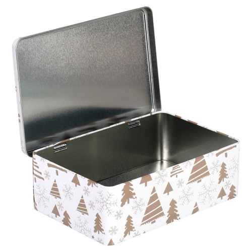 Pojemnik na ciastka metalowy puszka świąteczna 20x13x7 cm