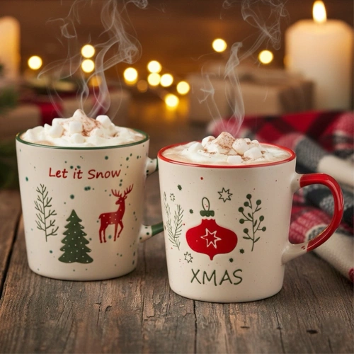 Kubki ceramiczne świąteczne 350 ml 2 szt.