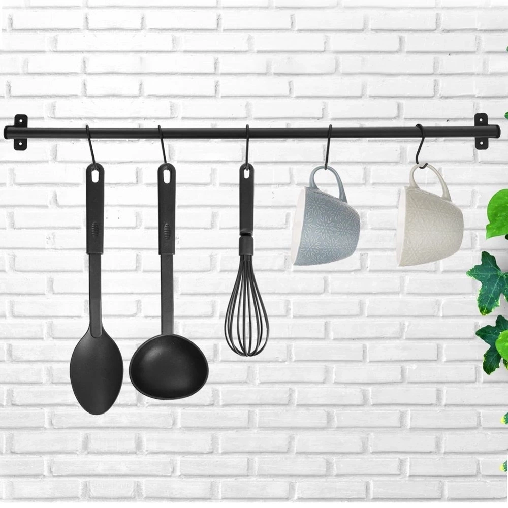 Reling kuchenny metalowy czarny RADKA 78,5 cm