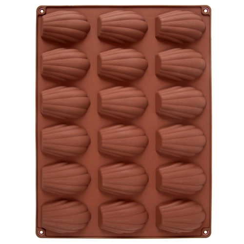 Forma do ciastek silikonowa brązowa muszelki 32x24,5x2 cm
