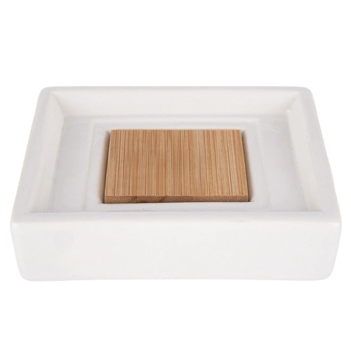 Mydelniczka dolomitowa drewniana biała