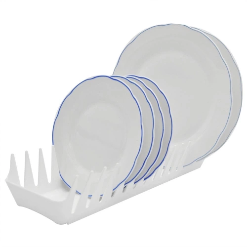 Stojak ociekacz na talerze plastikowy biały 39 cm