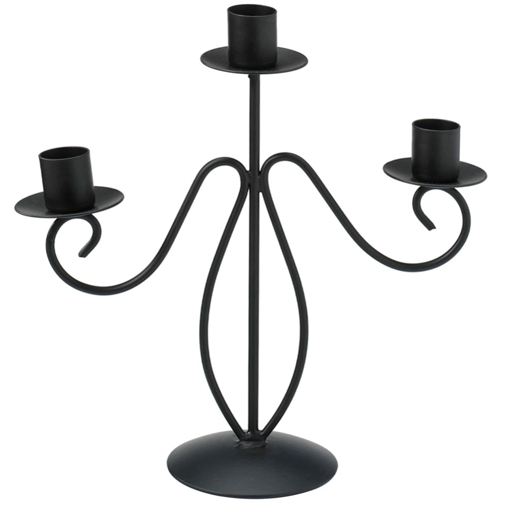 Świecznik kandelabr czarny 3-ramienny