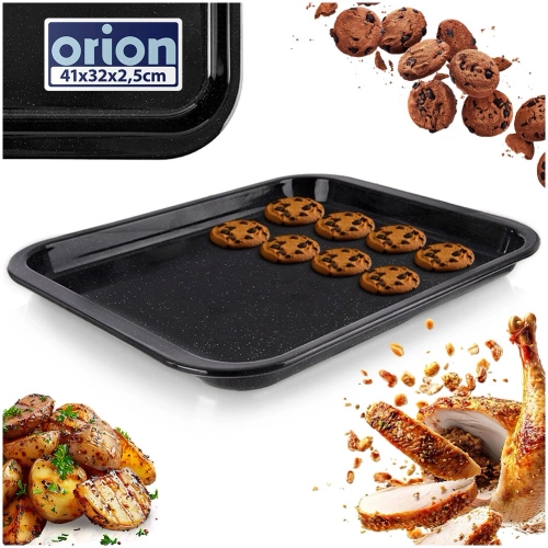 Blacha do pieczenia emaliowana prostokątna 41x32x2,5 cm