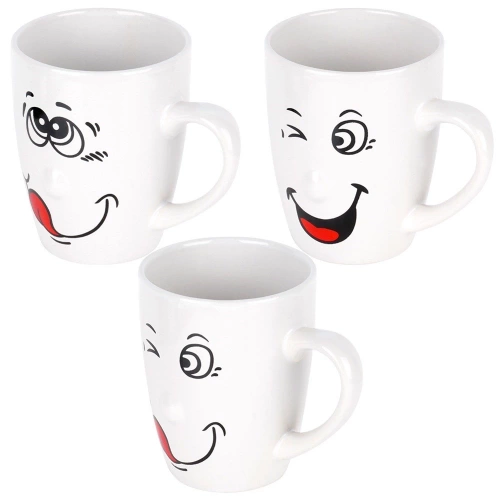 Kubki ceramiczne buźki 350 ml 6 szt.