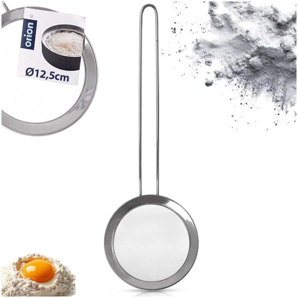 Sitko kuchenne stalowe z uchwytem 12,5 cm