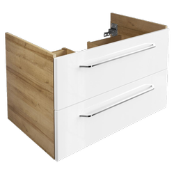 Szafka pod umywalkę 80 cm sękaty dąb + biały Milano Fackelmann 84205