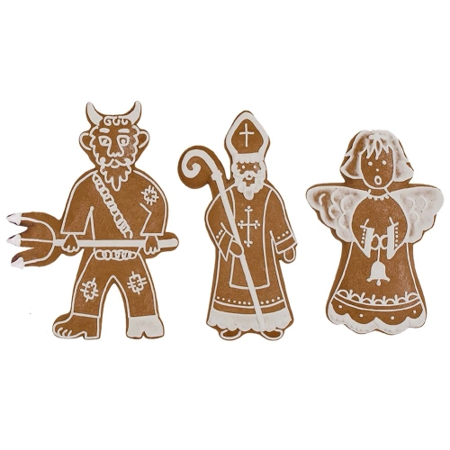 Wykrawacze do ciastek stalowy diabeł Mikołaj anioł 3 szt.