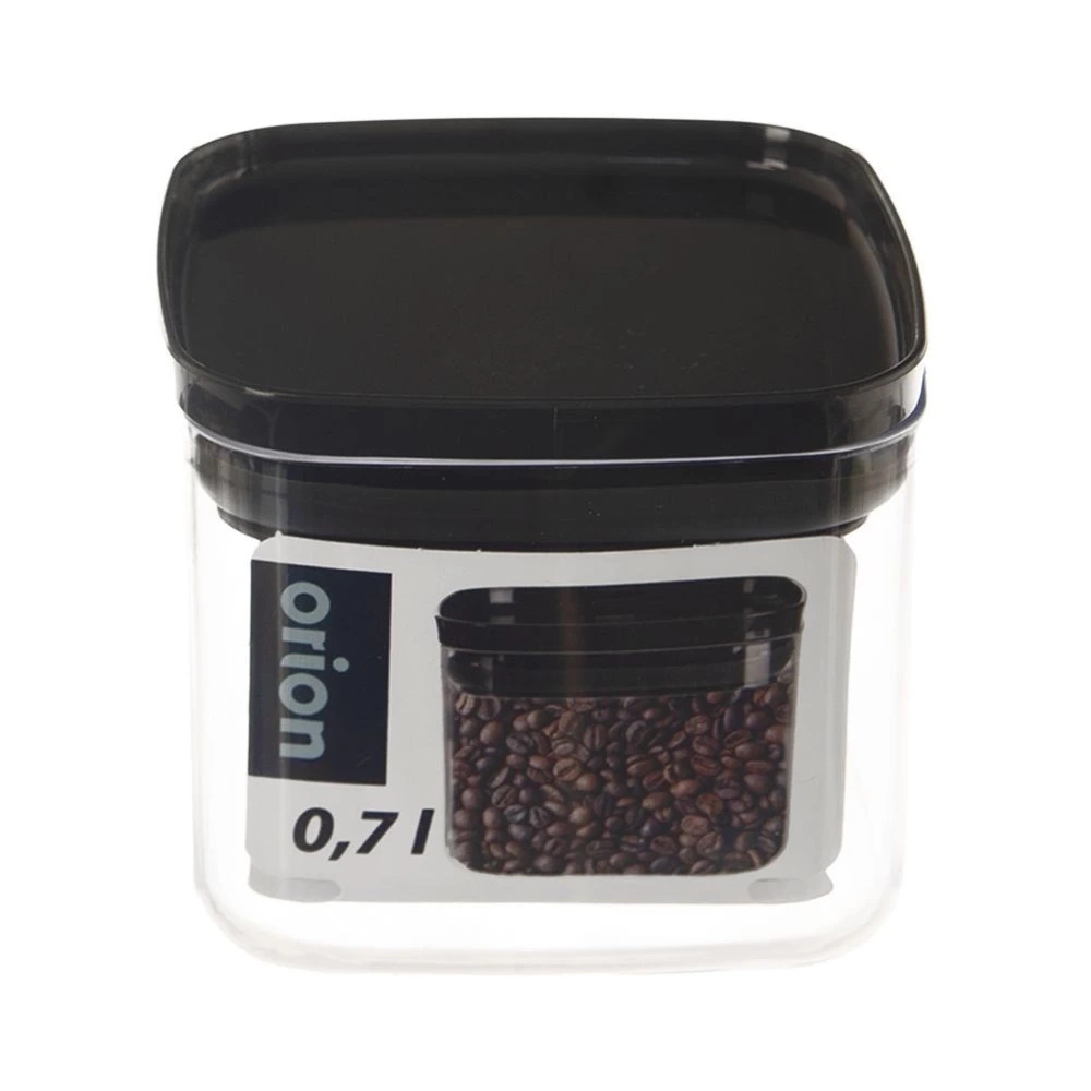 Pojemnik na produkty sypkie z pokrywką i uszczelką kwadratowy 700 ml