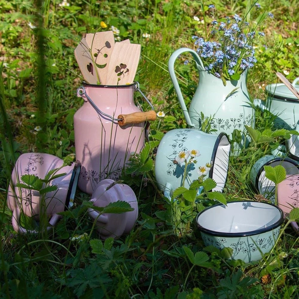 Miska emaliowana zielona LOUKA 12 cm, 500 ml