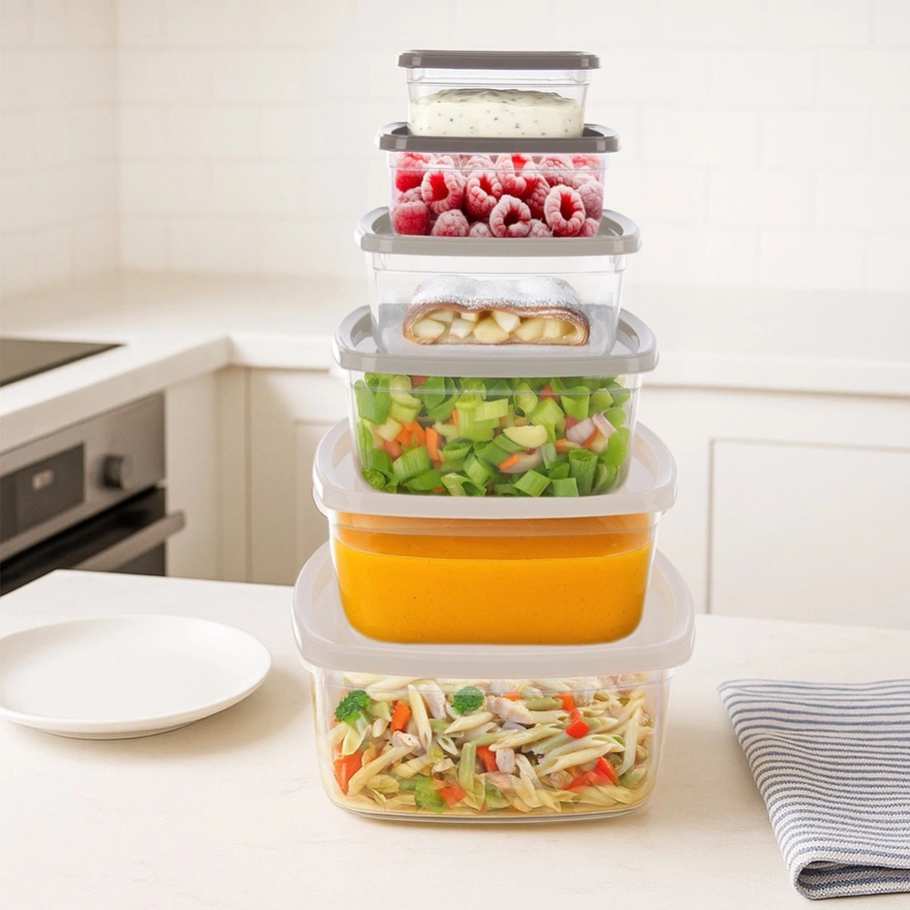 Pojemniki na żywność z pokrywką 6 szt.