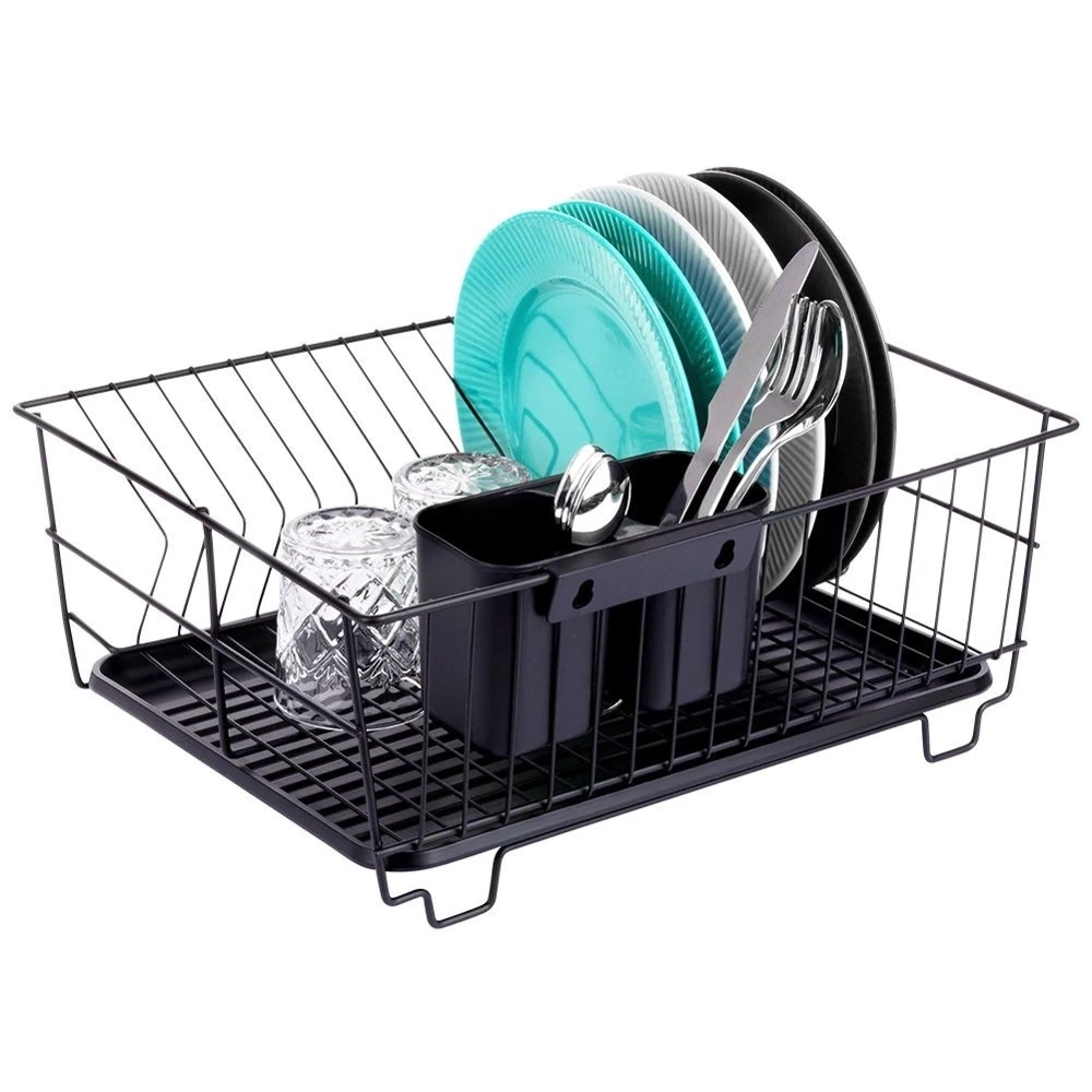 Suszarka na naczynia czarna 40x33x17 cm