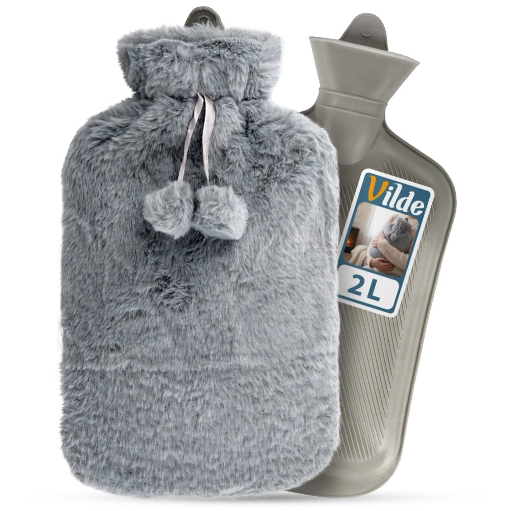 Termofor z pokrowcem szary 2 l