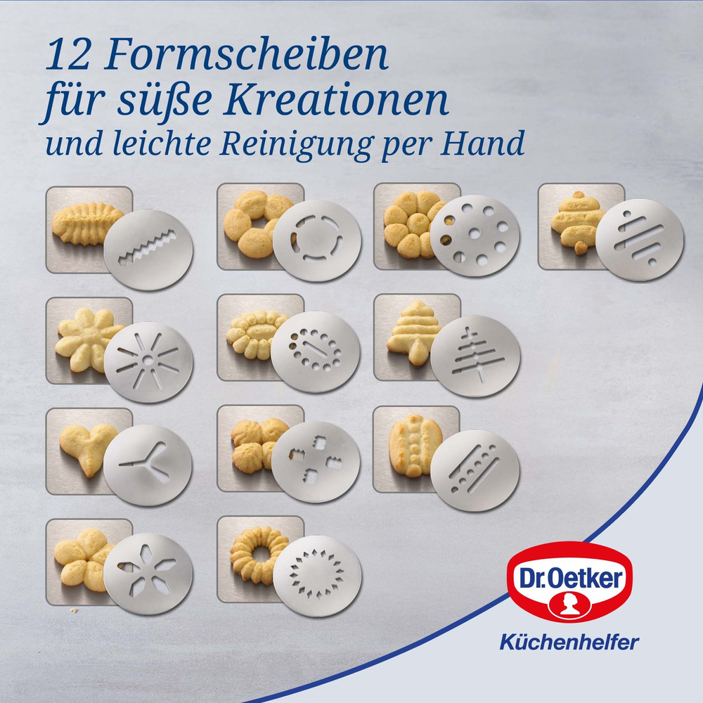Praska do ciastek z 12 formami – idealny pomocnik w kuchni  Dr. Oetker