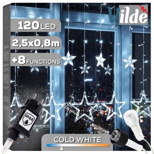 Kurtyna świetlna zewnętrzna 120 LED 2,5 m