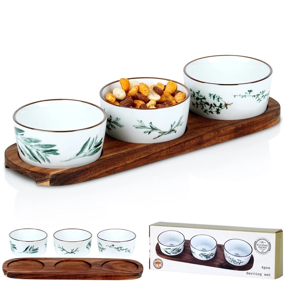 Miseczki na przekąski ceramiczne 30 cm 4 el.